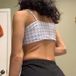 Zaful grey gingham bathing suit top Photo 1