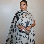 ZARA  dress voluminous maxi animal print kimono scarf layered casual boho Photo 1