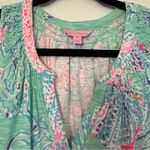 Lilly Pulitzer Essie Dress Fresh Fan Sea Sleeveless Coral Print Womens Photo 2