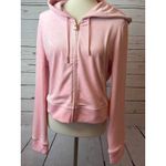 Juicy Couture  NWT Big Bling Velour Hoodie Jacket Large Sweatshirt Pink Y2K 90s Photo 3