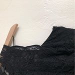 Topshop  Black Lace Fitted Sleeveless Tank Racerback High Neck Mini Dress Photo 2