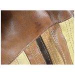 Fossil  leather studded riveted western boho shoulder bag suede neutral Photo 5