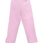 Leggiadro Bubblegum Pink Stretch Ankle Cropped Pants Classic Side Zip Size 12 Photo 0