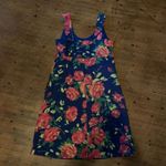 Lands End blue coconutgirl roses textured 10 sleeveless dress Photo 2