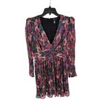 AQUA  Floral Print Long Sleeve Mini Dress‎ Party Cocktail Photo 4