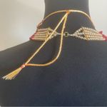 Indian Bollywood Style Gold Plated Wedding Fashion Bridal Jewelry Necklace Set Red Photo 3