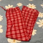 Women's Red Plaid Pajama Set Size L Photo 2