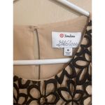 Lela Rose Target Sz MD Guipure Lace Top Black Floral Lace Overlay Beige Tan Size M Photo 4