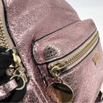 Victoria's Secret Victoria’s Secret Mini Backpack Metallic Pink Faux Leather Zip Backpack New Photo 1