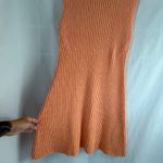 ZARA Women's  Peach orange Ribbed Knit Sleeveless Dress Size L Photo 5