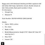 RtA Dexter Belted Jeans Clean Blue Photo 3