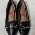 Report Black Loafers with Gold Chain Detail Size 6 Photo 0