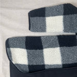 Sonoma  | Black & White Buffalo Check Plaid Open-Front Teddy Jacket  | Large Photo 3