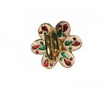 Vintage Floral Gold Tone Statement Adjustable Ring Photo 1