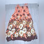 HIBISCUS COLLECTION Women’s Hawaiian Tropical Hibiscus Slip Up Dress Brown Size M Photo 2