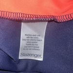 Slazenger Womens Golf Polo Shirt Size XS Coral Navy Blue 1/4 Zip Short Sleeve Photo 3