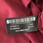 ZARA NWT Pleated Shoulder Bodysuit Medium Burgundy Red Long Sleeve Mock Neck Photo 6