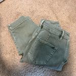 Mica Denim Olive Sage Green Cargo Jogger‎ Pant Jean High Waist Ankle Crop 27x28 Size 27 Photo 6