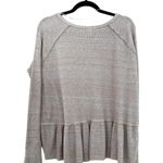 We The Free FREE PEOPLE  Light Pink Henley Tunic Ruffled Long Sleeve Top Sz S Photo 2