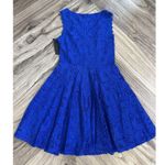 City Studio Juniors Lace Trim Mini Fit & Flare Dress Size 3 Bright Royal Blue Photo 6