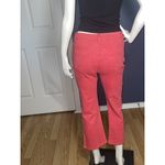 Diane Gilman DGI  Tropical Sequin Cropped Boot Cut Jeans Red Size 4 Zipper Comfy Photo 5