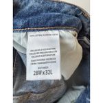 Cleo + Wolf High Rise Loose Fit Flare Leg Jeans Distressed Hem 28W x 32L Blue Size 28 Photo 5