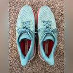 Women’s Hoka One Clifton 8 Running Shoes Size 11 Teal Blue Red Photo 3