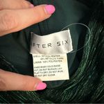 After Six  6883 Covertible Ruffle Strap Pleated Gown Metallic Evergreen M Photo 4