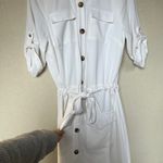 New York And Company Gabrielle Union White Shirt Dress Photo 3
