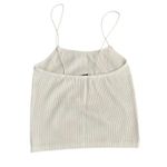 ZARA  White Ribbed Spaghetti Straps Womens Tank Top Cropped Boxy SZ XS # 1183 Photo 1