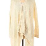 Lou & grey  Sweater Cream Alpaca Wool Blend Cardigan Open Front Knit Size Large L Photo 0