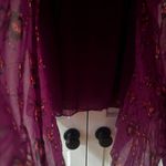 Ulla Johnson Torri Skirt Magenta Metallic Asymmetrical Midi Skirt Size 4 Small Photo 8