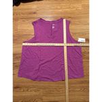 Sonoma The Everyday Tank Top Plus Size Sleeveless Top Magenta V- Neck 2X Photo 5