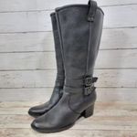 Born Lewisa knee high black stacked heel leather boots Size 7 Photo 7