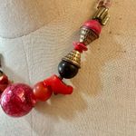 Pink beaded coral abalone necklace Photo 1