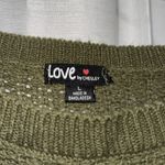 Long Sleeve Crochet Shirt Green Size L Photo 1