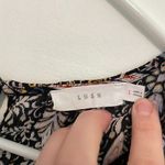 Lush Clothing LUSH Black Multi Paisley Floral Short Sleeve Boho Surplice / Faux Wrap Romper L Photo 3