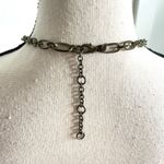 J.Crew  Gold Brass Tone Crystal Medallion Fashion Statement Necklace Photo 5