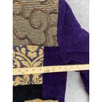 Chico's Market by Jacket M Purple Gold Brocade Velvet Patchwork Boho Artsy Photo 6