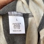 RUSTIC DIME Size MEDIUM Striped Gray and Cream Mini Dress Tunic Tee Shirt Photo 6