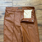 Wild Fable  Women's High-Rise Faux Leather Flare Pant Copper Size 00 NWT Photo 1