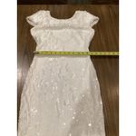 Dress the Population  marcella white Sequin Bodycon low back Midi Dress Small Photo 5