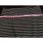 Ann Taylor  Short Knit Skirt Womens Size 12 Black White Stripe Blue Grosgrain Hem Photo 6