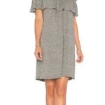 Current/Elliott Dress Size Medium The Ruffle Heather Gray Off the Shoulder NWT Photo 1