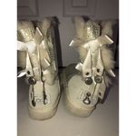 UGG  Limited Edition Bailey Bow Boots Silver‎ With Crystal Like Gems Women's Sz 5 Photo 15