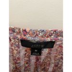 J.Crew  Puff-Sleeve Textured Cotton Top Blooming Floral Purple Pink EUC M Smocked Photo 5