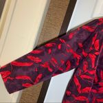 C.M. Shapes Purple/Red Print Layered Look Button Up Blouse 2X Photo 4