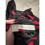 Vintage Intimate Style Slip Dress Hearts Print‎ Lingerie Mini Dress Black Medium Photo 4