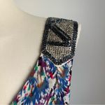 Anthropologie Anthropolohie Edme Esyllte Silk Floral Chiffon Beaded Epaulette Peplum Tank 14 Photo 1