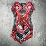 Becca Swim Cover Up Women Medium Large Multicolored Geometric Caravan Tunic Photo 2